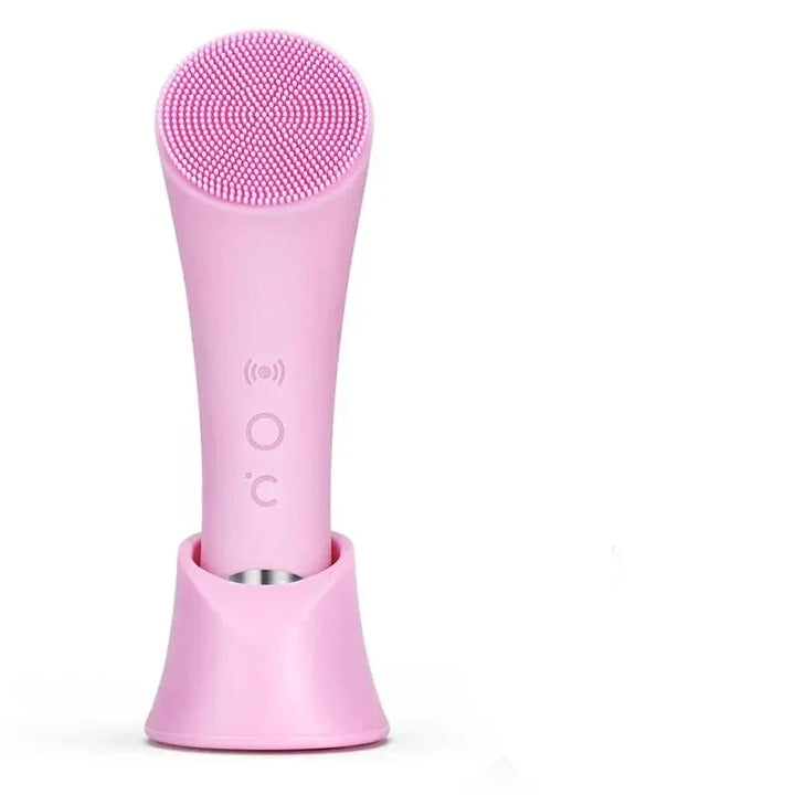 Vibrating Facial Cleansing Brush with Heated Tip and 5 Speed Settings