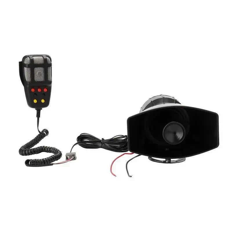 12V Vehicle Speaker System with 7 Audio Tones and Microphone