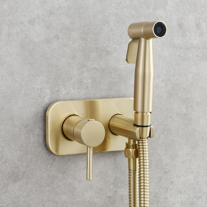Brass Bidet Sprayer with Hot and Cold Water Control and Dual Spray Modes