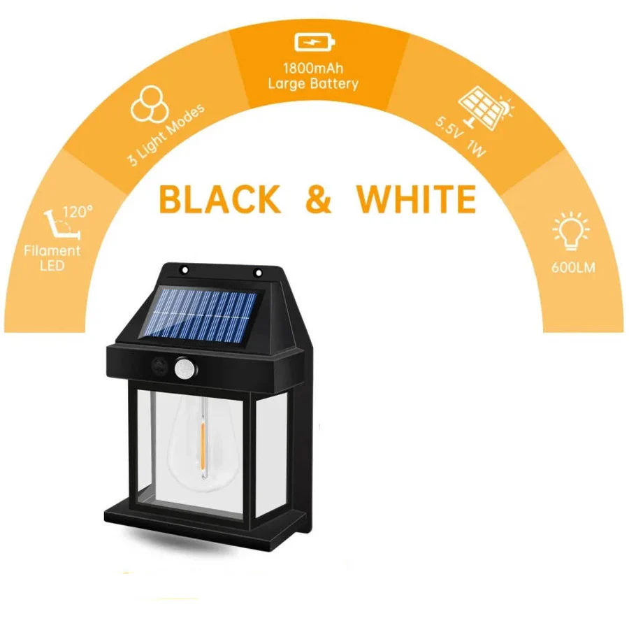 2 Set Solar Wall Lamp Outdoor