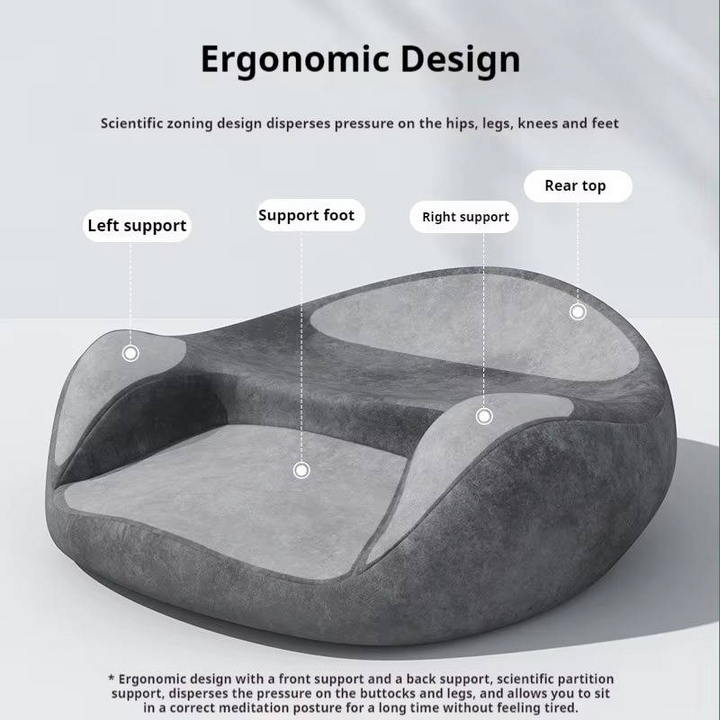 Ergonomic Meditation Cushion, Memory Foam Support