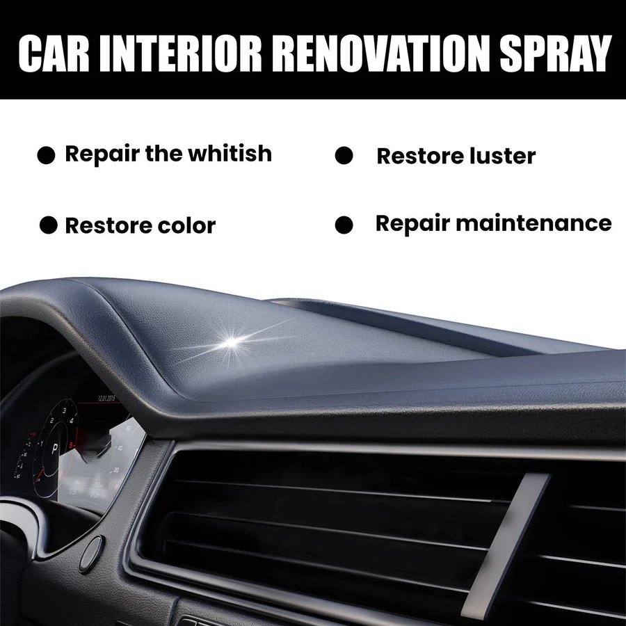 Car Interior Cleaner Spray, Multi-Surface Formula with UV Protection
