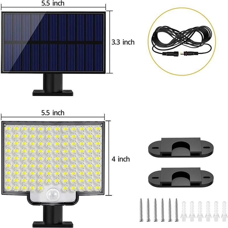 106 LED Solar Outdoor Light With Motion Sensor