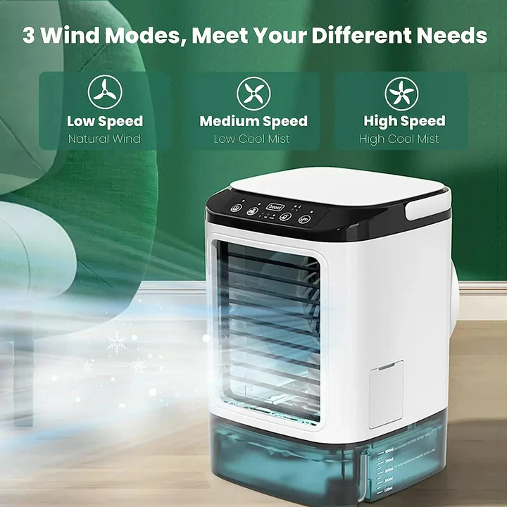 3-Speed Portable Air conditioner with Ultrasonic Cooling