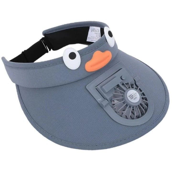 Kids Sun Visor Hat with Cooling Fan Hat