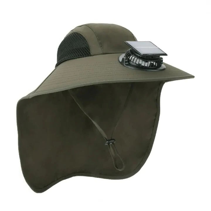 Solar Fan Hat with Wide Brim UV Protection