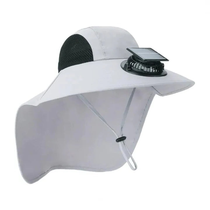 Solar Fan Hat with Wide Brim UV Protection