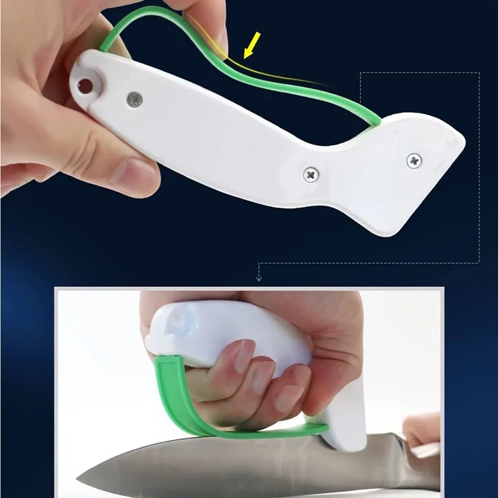 Compact Manual Knife Sharpener for Kitchen and Garden Tools