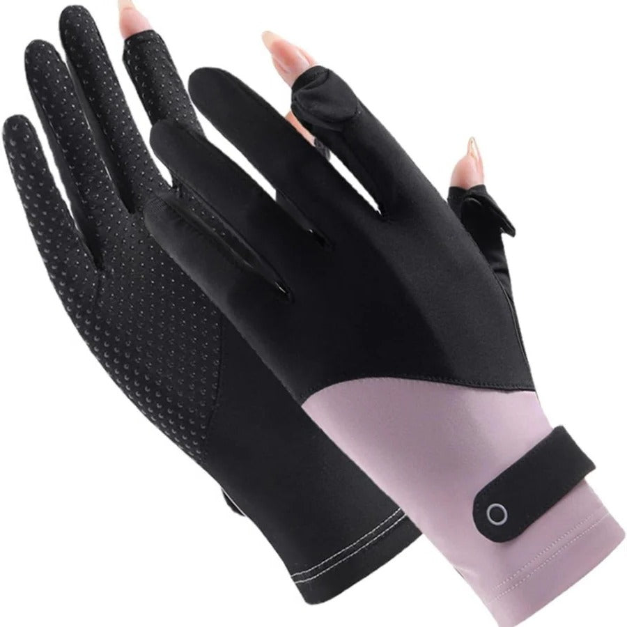 Womens Breathable UV Sun Protection Driving Gloves