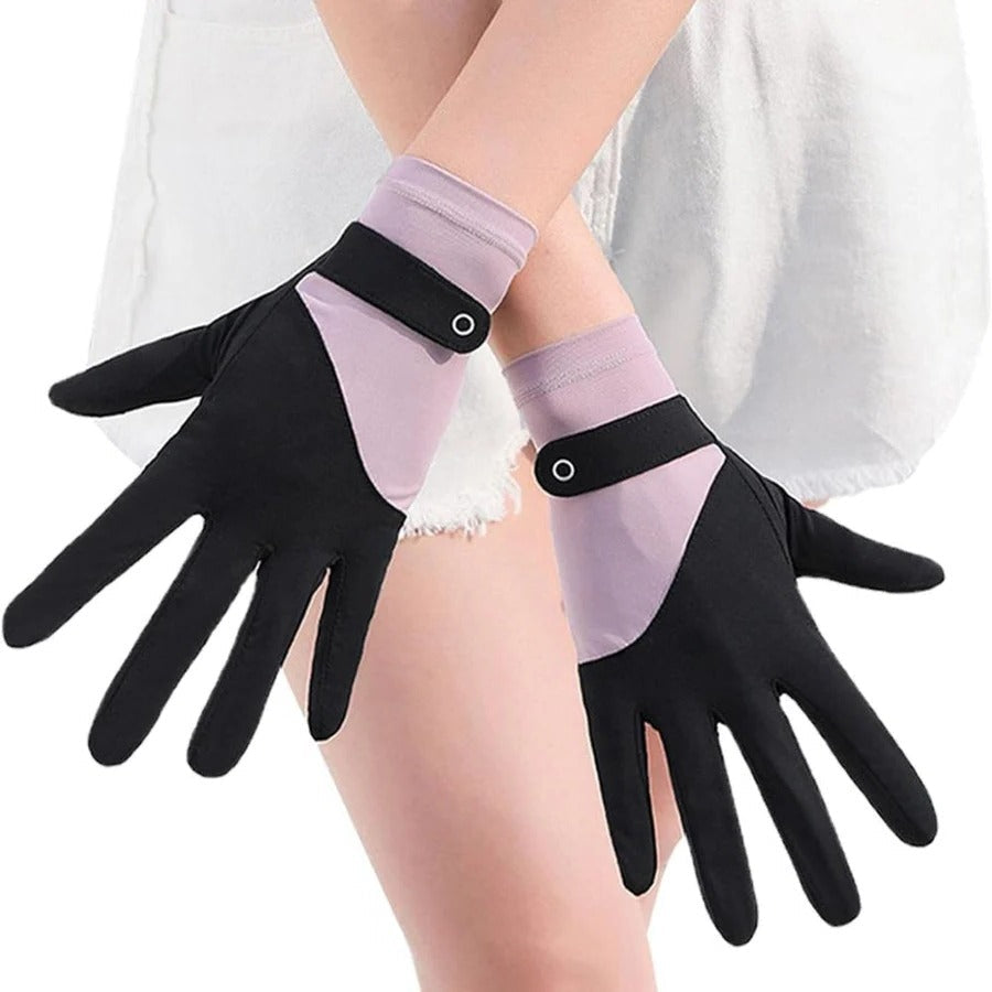Womens Breathable UV Sun Protection Driving Gloves