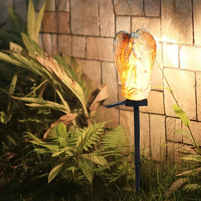Decorative Solar Angel Garden Lamp with LED Illumination