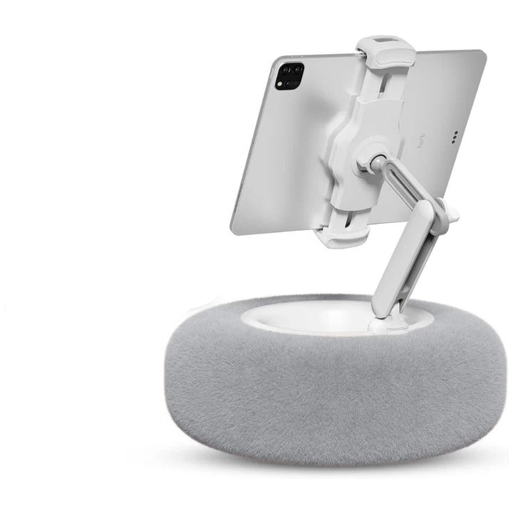 Bed Reading Pillow, Plush Fabric with Integrated Phone Holder