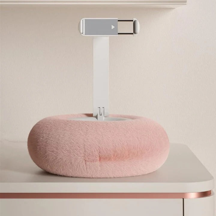 Bed Reading Pillow, Plush Fabric with Integrated Phone Holder
