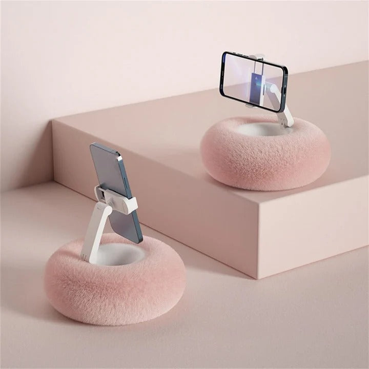 Bed Reading Pillow, Plush Fabric with Integrated Phone Holder