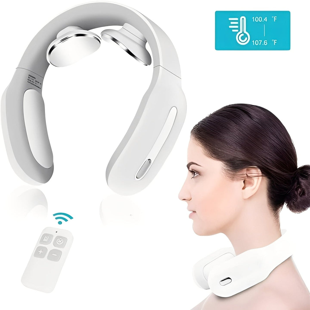 Portable Neck Massager with Pulse and Heat Functions