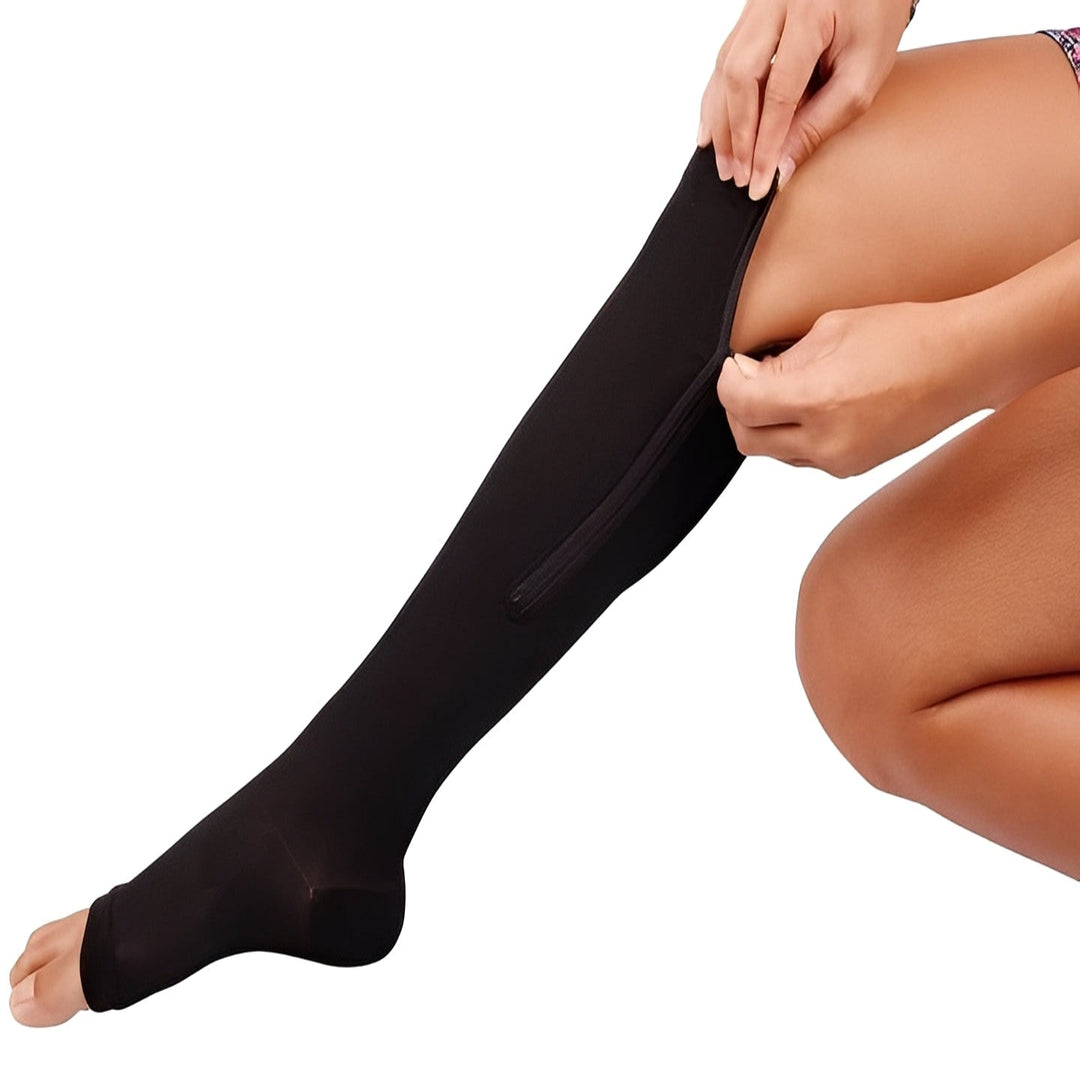 Compression Socks 20–30 mmHg with Zipper Design
