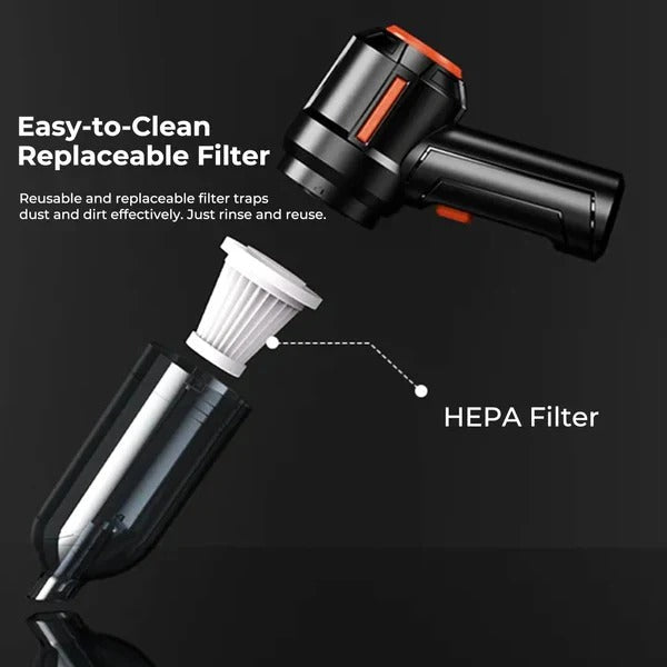 Rechargeable Cordless Car Vacuum Cleaner with Powerful Suction