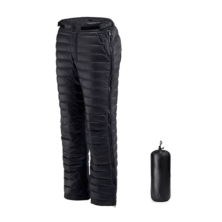 Outdoor Hiking and Skiing Pants Thermal Goose Down with Zipper