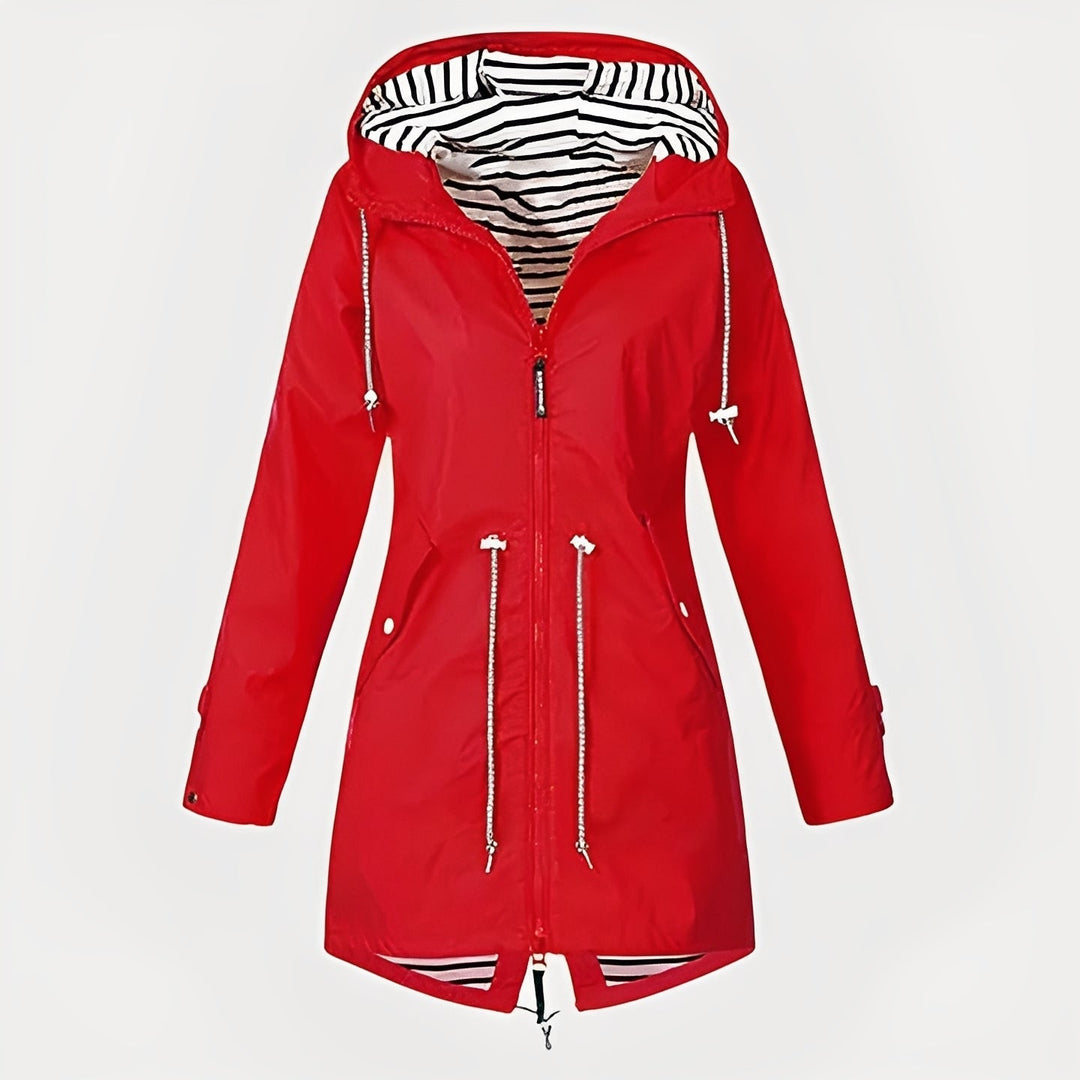Waterproof Long Rain Jacket for Women and Protection