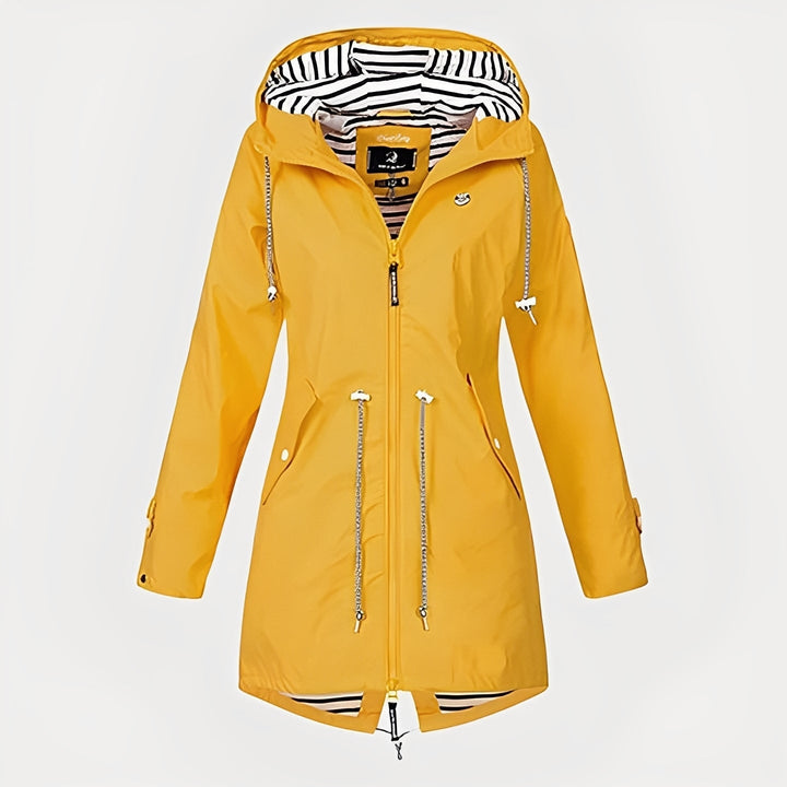 Waterproof Long Rain Jacket for Women and Protection