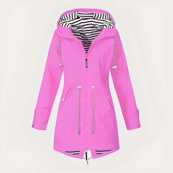 Waterproof Long Rain Jacket for Women and Protection