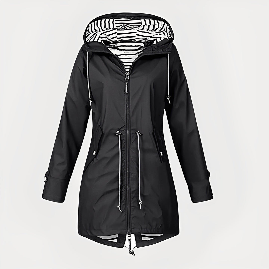 Waterproof Long Rain Jacket for Women and Protection