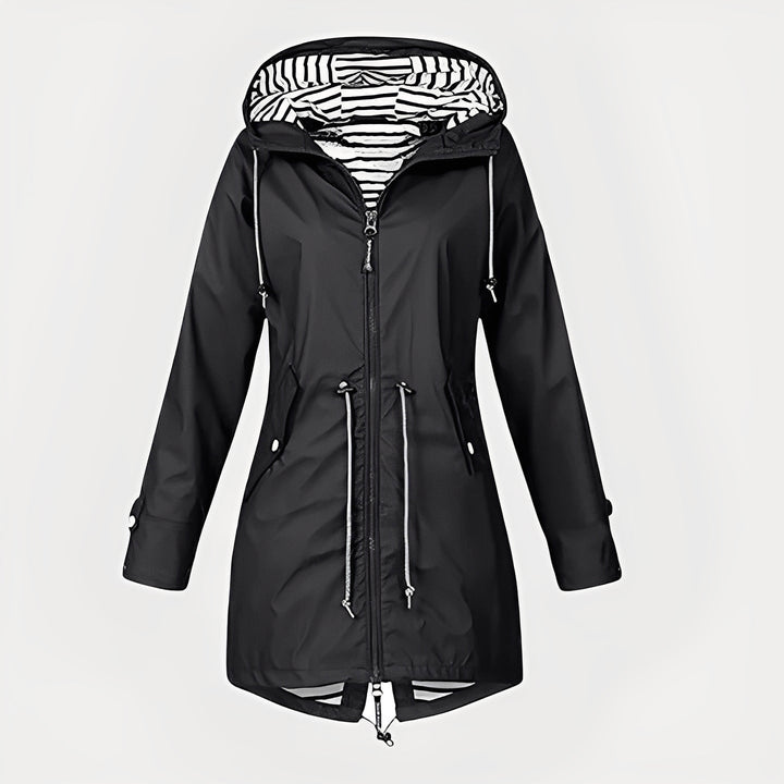 Waterproof Long Rain Jacket for Women and Protection