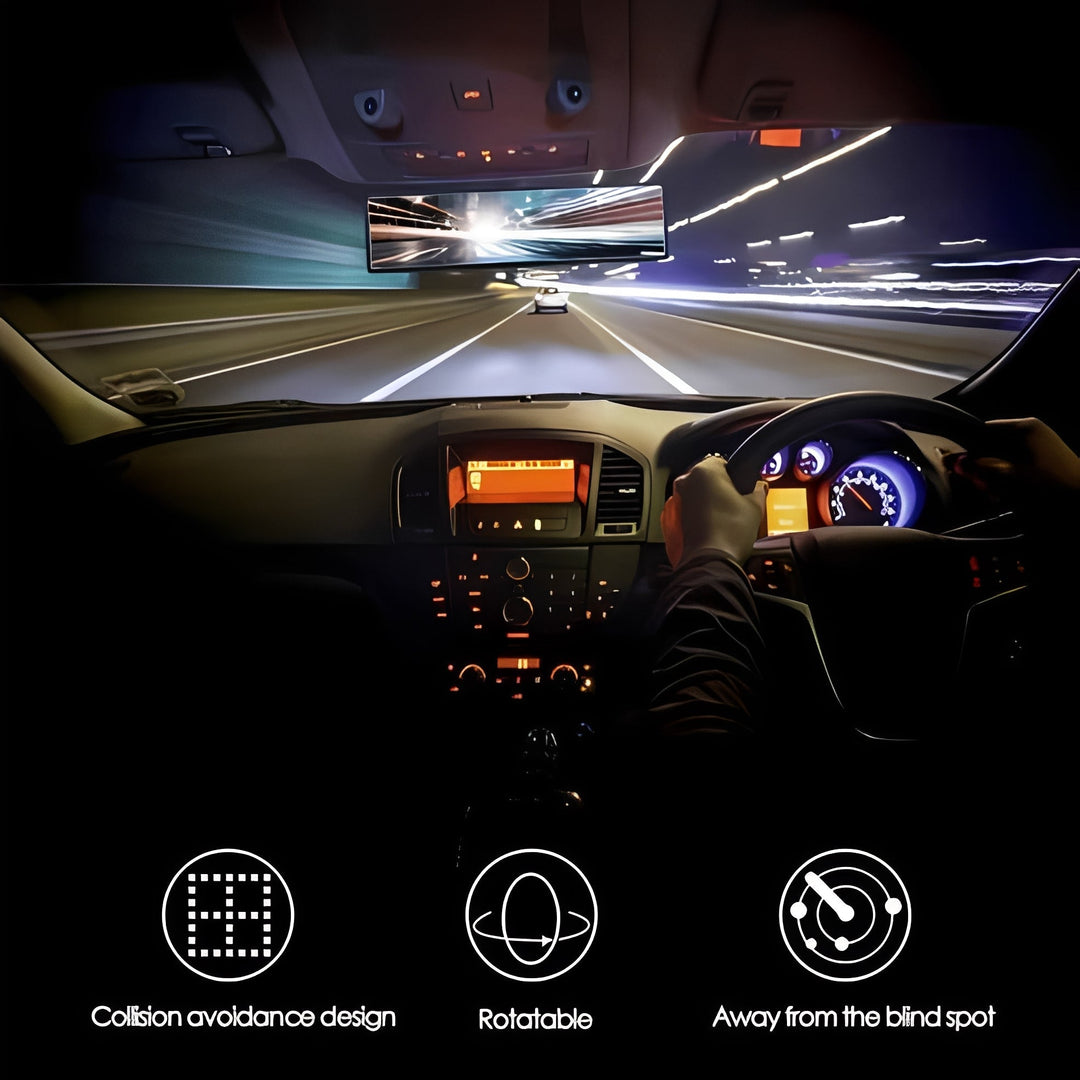 Clip On Rear View Mirror for Wide Field of View
