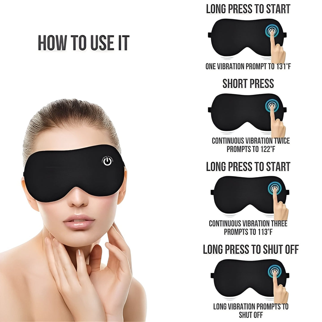 Electric Heated Eye Mask Rechargeable for Relaxation and Relief
