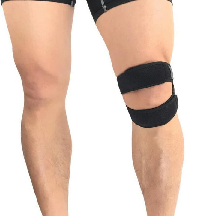 Adjustable Knee Support Strap with Silicone Pads for Comfort and Stability