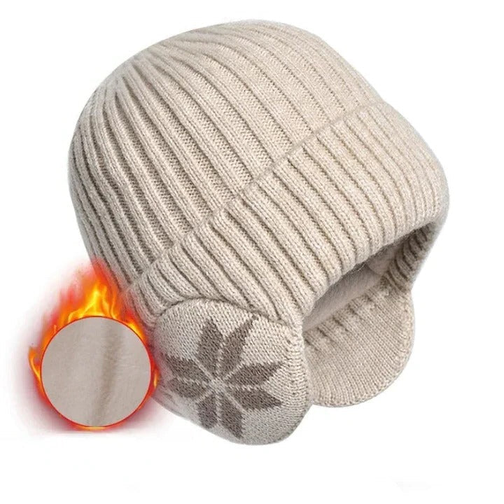 Warm Unisex Knit Beanie for Winter with Full Ear Protection