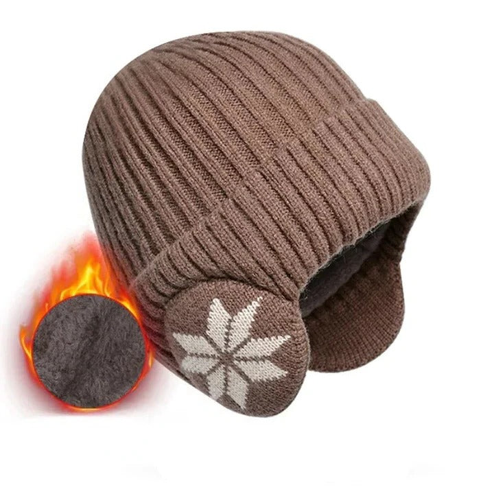 Warm Unisex Knit Beanie for Winter with Full Ear Protection