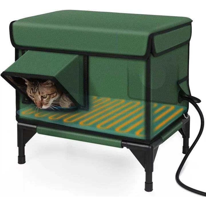 Thermal Shelter Sanctuary and Heated Outdoor Cat House for Winter