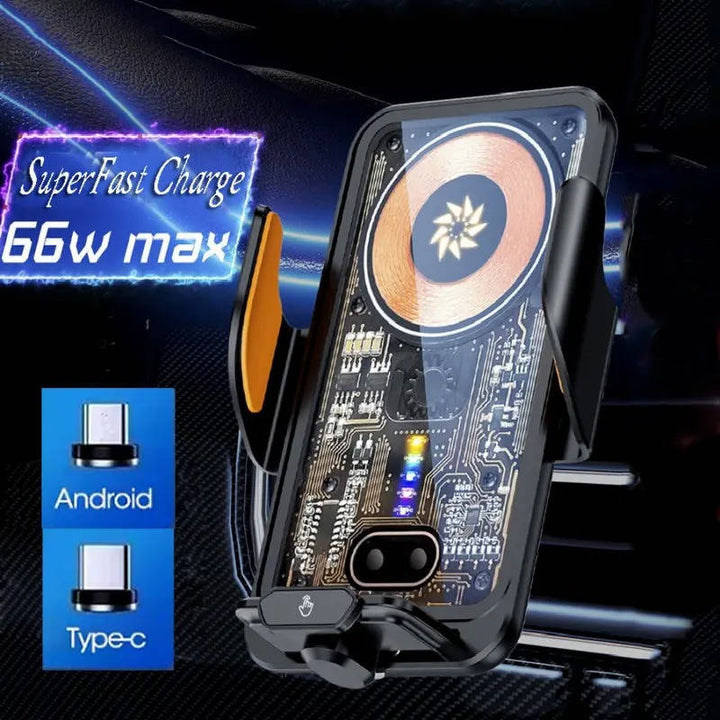 Wireless Car Charger Auto Clamping Phone Mount, Fast Charging, Air Vent, Iphone Samsung Galaxy