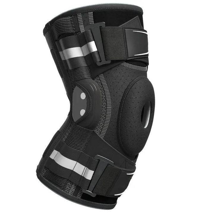 Professional Sports Knee Brace, Compression Sleeve with Side Stabilizers, Support for Running and Basketball