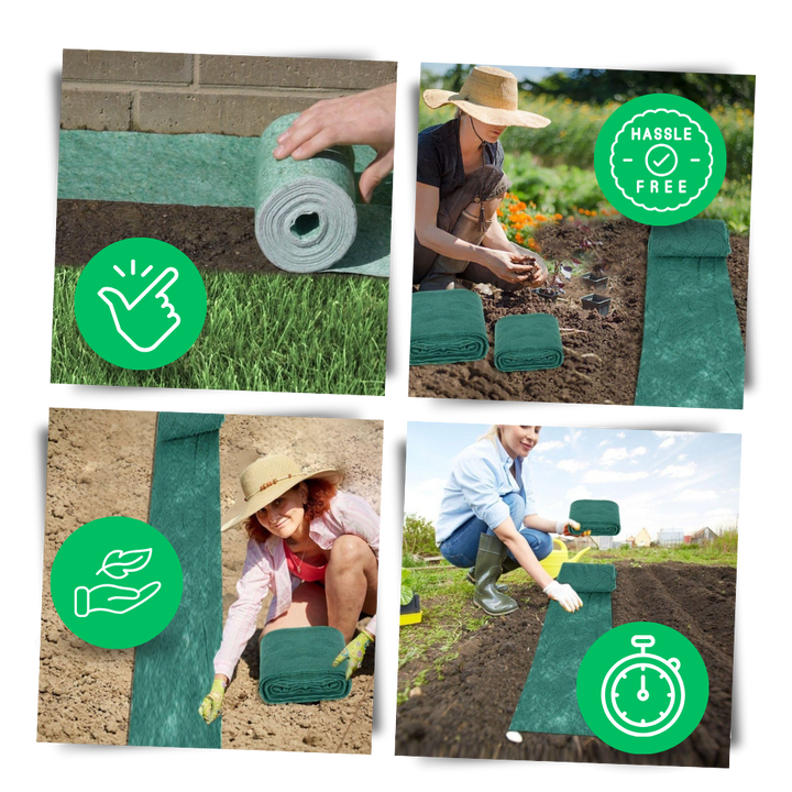 Grass Seed Mat with Embedded Fertilizer and Moisture Retention Fabric