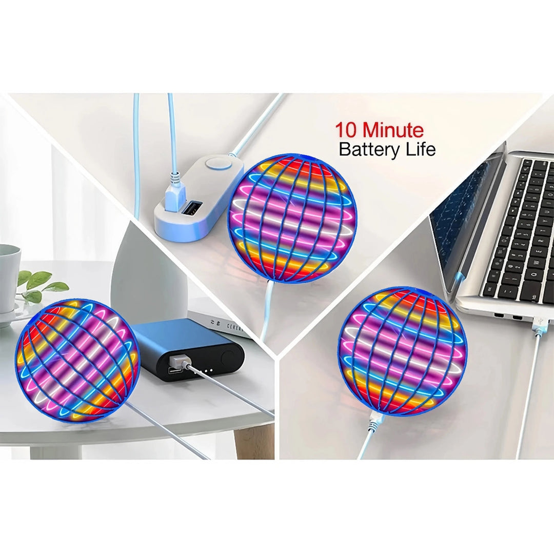 Hand-Controlled Flying Spinner with 360° Gyroscope and Multicolor LED Lights